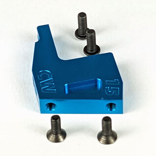 Custom Works R/C CSW2406  15 Degree Alum Front Suspension Mount 1/8 Pin with 3MM THREADS (1)
