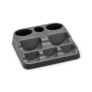 J Concepts JCO2803-8  Fluid Holding Station, Gray, Fits JConcepts/RM2 Fluids and Greases