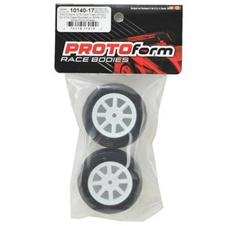 Protoform PRM10140-17 VTA Front Tires (26mm) Mounted on White Wheels (2)