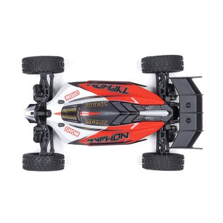 Arrma ARA2106T2  Red/White TYPHON GROM MEGA Brushed 4X4  Buggy RTR w/Battery & Charger