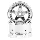 DS Racing DSC-DE-008 Drift Element 5 Spoke Drift Wheels Triple Chrome w/12mm Hex