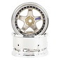 DS Racing DSC-DE-015 DS Racing Drift Element 5 Spoke Drift Wheels (Gold & Chrome) (2) (Adjustable Offset) w/12mm Hex