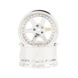 DS Racing DSC-DE-209 Drift Element 6 Spoke Drift Wheels Triple Chrome w/12mm Hex