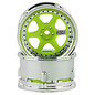 DS Racing DSC-DE-226 Element 6 Spoke Drift Wheel Green Face/Chrome Lip