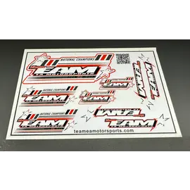 Team EA Motorsports EAM-Decal-RED Team EAM Decal Sheets (4.5x6.5)
