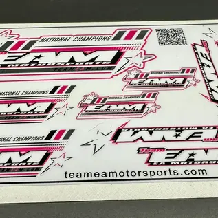 Team EA Motorsports EAM-Decal-PNK Team EAM Decal Sheets (4.5x6.5)