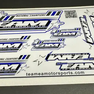 Team EA Motorsports EAM-Decal-BLUE Team EAM Decal Sheets (4.5x6.5)