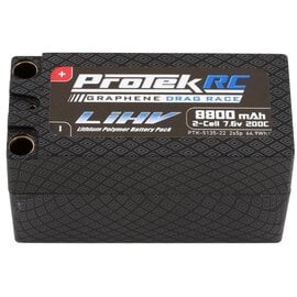 Protek RC PTK-5134-22  ProTek RC 2S 200C 2s4p Si-Graphene Drag Race Shorty LiPo Battery (7.6V/7100mAh) w/8mm Connectors