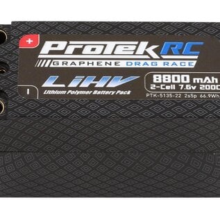Protek RC PTK-5134-22  ProTek RC 2S 200C 2s4p Si-Graphene Drag Race Shorty LiPo Battery (7.6V/7100mAh) w/8mm Connectors