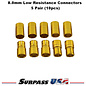 Surpass Hobby USA DTP02006 8.0mm Gold Low Resistance Bullet Connector Set 5 Pair (10pcs)