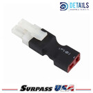 Surpass Hobby USA DTSPHB-12 Hobby Details T-Plug (Deans) Female to Tamiya Male Adapter for RC Lipo Batteries (1pc)