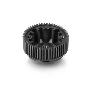 Xray XRA324955-G  XRAY XB2 Composite Gear Differential Case w/Pulley 53T - LCG - Narrow - Graphite