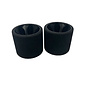 JACO JAC2804-B  Green Jaco 1/12 Foam Rear Tires Mounted On "Prism" Black Wheels (2)