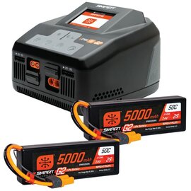 Spektrum SPMXPSS550  Power 4S Bundle (2) G2 5000mAh 2S Battery/Charger