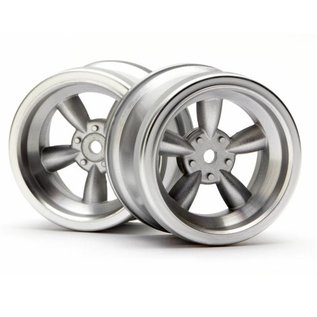 HPI HPI3820  Matte Chrome Vintage 5-Spoke Wheels, 31mm (6mm Offset) (2) VTA