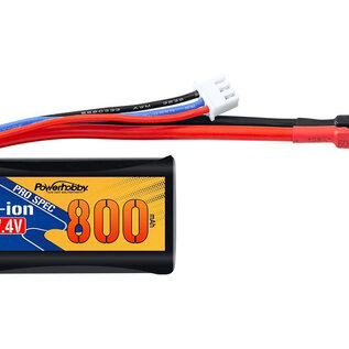 Power Hobby PHBPH2S800MAH14500  Li-ion 7.4V 800mAh Battery with Deans Plug : BlackZon Slyder