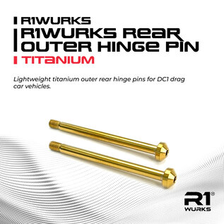 R1wurks R1-990058 Titanium Nitride Rear Outer Hinge Pin, Titanium for B7 / B84 Series & DC1