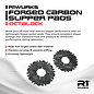 R1wurks R1-900052 R1WURKS RC10 B7 11mm Inner Diameter Forged Carbon Slipper Pads, Octalock