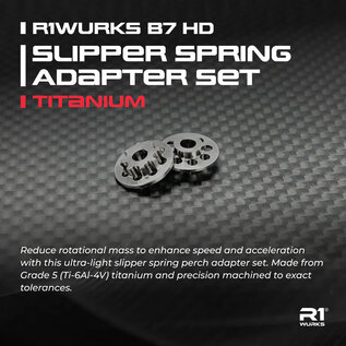 R1wurks R1900032  R1Wurks RC10 B7 HD Slipper Spring Adapter Set, Titanium
