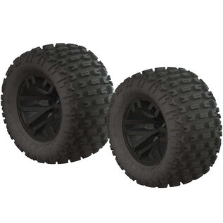 Arrma AR550044  1/10 dBoots Fortress SC 2.2/3.0 Pre-Mounted Tires, 14mm Hex, Black (2)