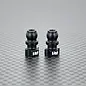 R1wurks R1-900088-10  R1Wurks RC10 B7 Shock 10mm Stand-offs, Black, Aluminum