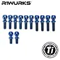 R1wurks R1-900091  R1Wurks RC10 B7 Turnbuckle Ball Stud Set, Blue Titanium, 12pcs