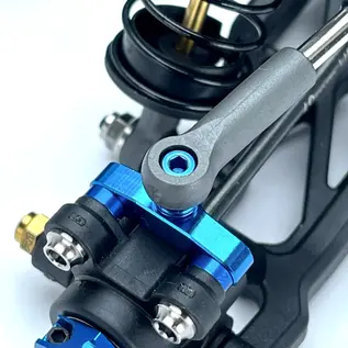 R1wurks R1-900091  R1Wurks RC10 B7 Turnbuckle Ball Stud Set, Blue Titanium, 12pcs