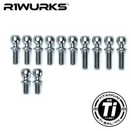 R1wurks R1-900091-1  R1Wurks RC10 B7 Turnbuckle Ball Stud Set, Titanium, 12pcs  900091-1