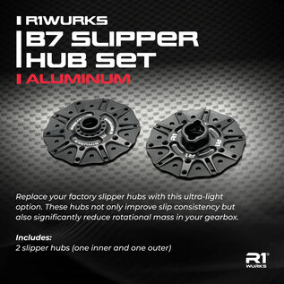 R1wurks R1-900073  R1Wurks RC10 B7 Slipper Hub Set, Aluminum
