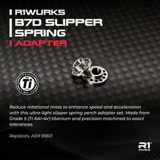 R1wurks R1-900069 R1Wurks RC10 B7D Slipper Spring Adapter Set, Titanium