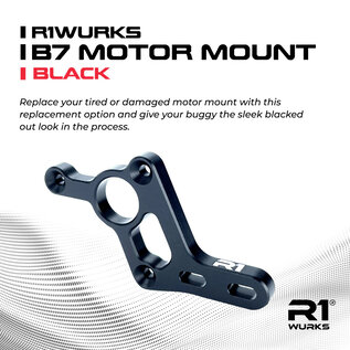 R1wurks R1-900078  R1Wurks RC10 B7 Motor Mount, Black