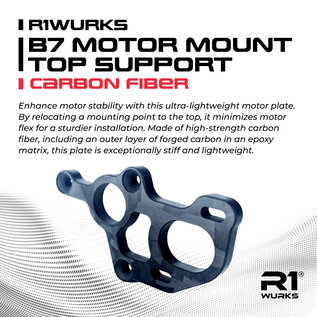 R1wurks R1-900079C  R1Wurks RC10 B7 Motor Mount, Top Support, Carbon Fiber