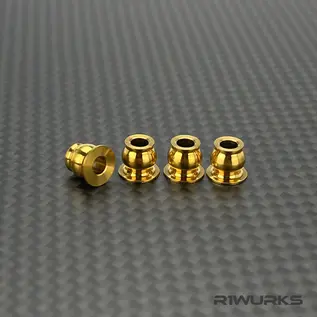 R1wurks R1-900009  R1WURKS B7 Titanium Lower Shock Pivot Balls (Titanium Nitride Coated)