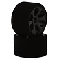 JACO JAC2732B   Magenta Jaco 1/12 Foam Front Tires Mounted On "Prism" Black Wheels (2) this was JAC2732-WC