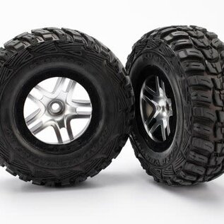 Traxxas TRA5882R   Ultra-soft S1 Kumho Tires & SCT Wheels satin chrome, black (2)