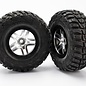 Traxxas TRA5882R   Ultra-soft S1 Kumho Tires & SCT Wheels satin chrome, black (2)