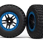 Traxxas TRA5883A  BFGoodrich KM2 Tires & SCT Wheels black / blue wheels (2)