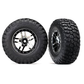 Traxxas TRA6873T   S1 BFGoodrich KM2 Tires & SCT Wheels black / chrome wheels (2)
