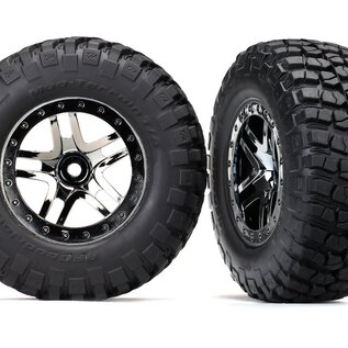 Traxxas TRA6873T   S1 BFGoodrich KM2 Tires & SCT Wheels black / chrome wheels (2)