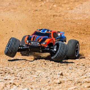 Traxxas TRA37254-8 Red  Rustler 2WD BL-2S Brushless RTR USB-C HD