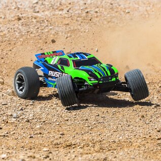 Traxxas TRA37254-8 Green  Rustler 2WD BL-2S Brushless RTR USB-C HD