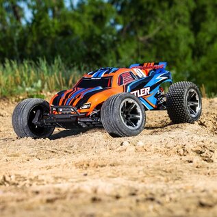 Traxxas TRA37254-8 Orange  Rustler 2WD BL-2S Brushless RTR USB-C HD