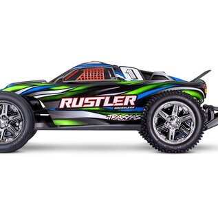 Traxxas TRA37354-4 Green Rustler 2WD BL-2s Brushless RTR HD