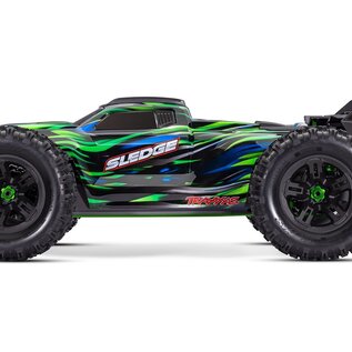 Traxxas TRA95096-4  Green  Traxxas Sledge 1/8 scale 4WD Brushless with Belted Sledgehammer Tires