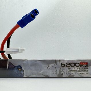 Fyrrework Fi52130-3S1P 5200mAh 11.1V 3s 130C Lipo Battery Pack EC5 Plug