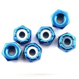 Team Associated ASC6943  8/32 Aluminum Locknut (Blue Anodized) (6)