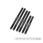 J Concepts JCO2969-2  Stealth Black Schumacher Cougar LD3 Fin Titanium Turnbuckle (6) 29692