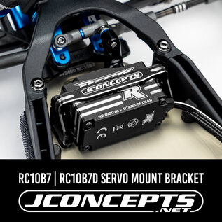 J Concepts JCO5161-1 RC10B7 | RC10B7D Servo Mount Bracket (Blue) 51611