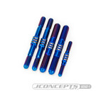 J Concepts JCO2507-1  Burnt Blue Fin Titanium Turnbuckle Set for RC8B4 & RC8B3  (5) 25071