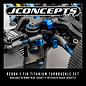 J Concepts JCO2507-2  Stealth Black Fin Titanium Turnbuckle Set for RC8B3 / RC8B3E (5) 25072